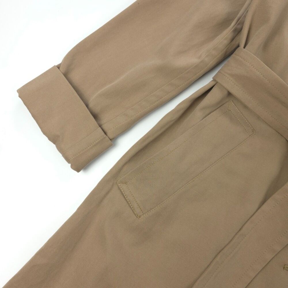 NEW Everlane Gathered Drape Trench Coat Minimal Preppy Tailored French Girl Boho - Picture 7 of 14